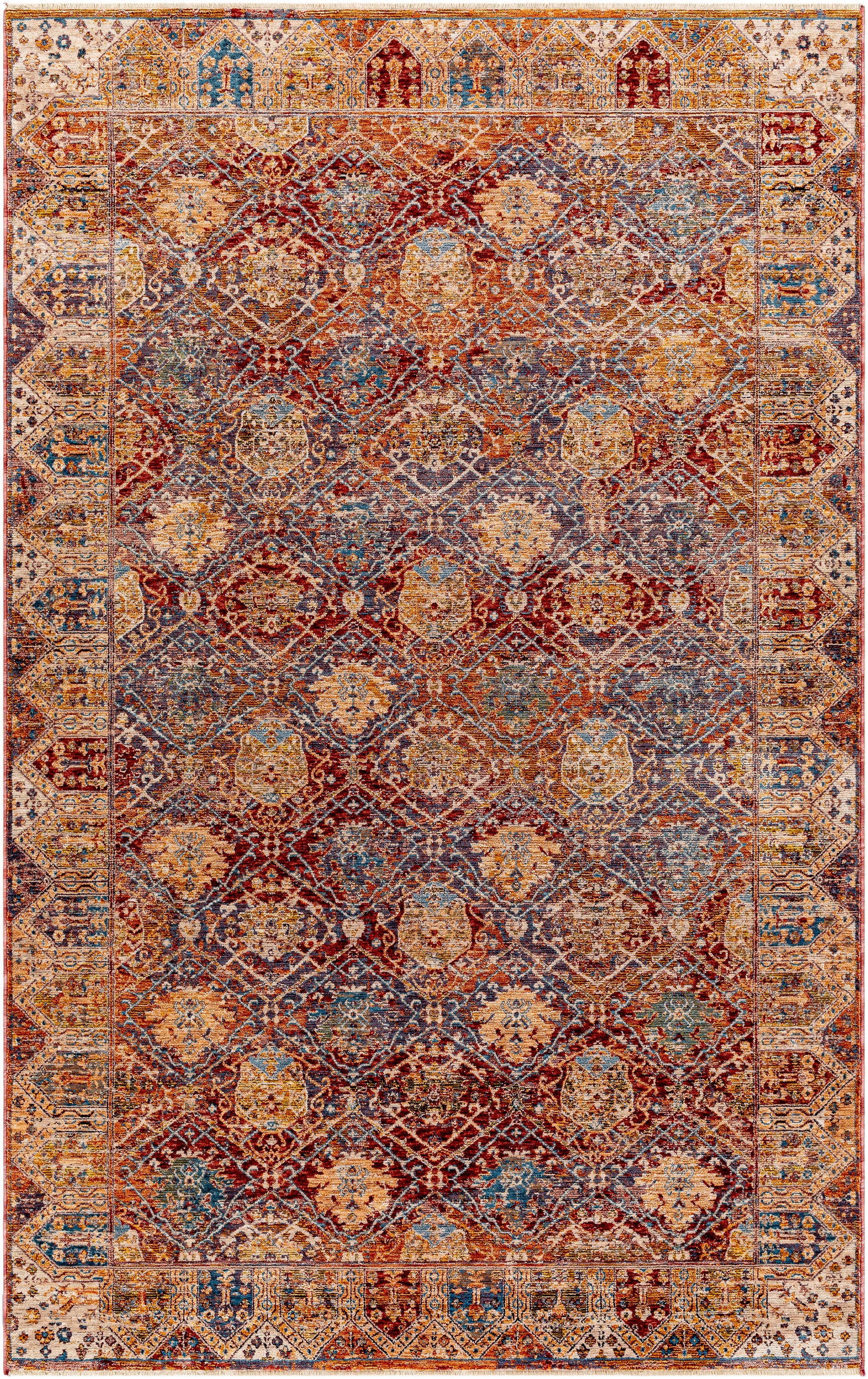 Surya Arya Rya-2303 Dark Red, Light Olive Area Rug