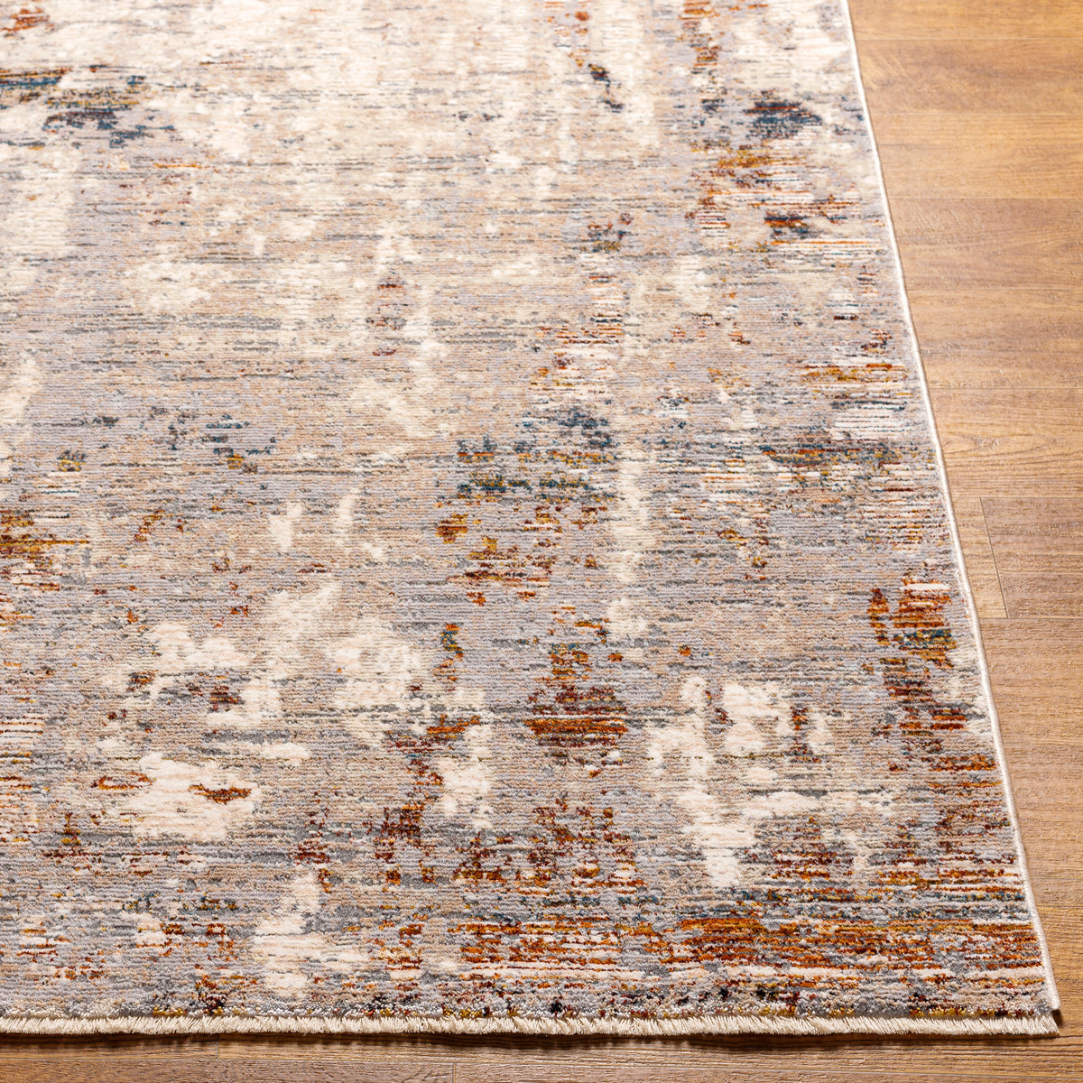 Surya Arya Rya-2304 Light Gray, White Rug.