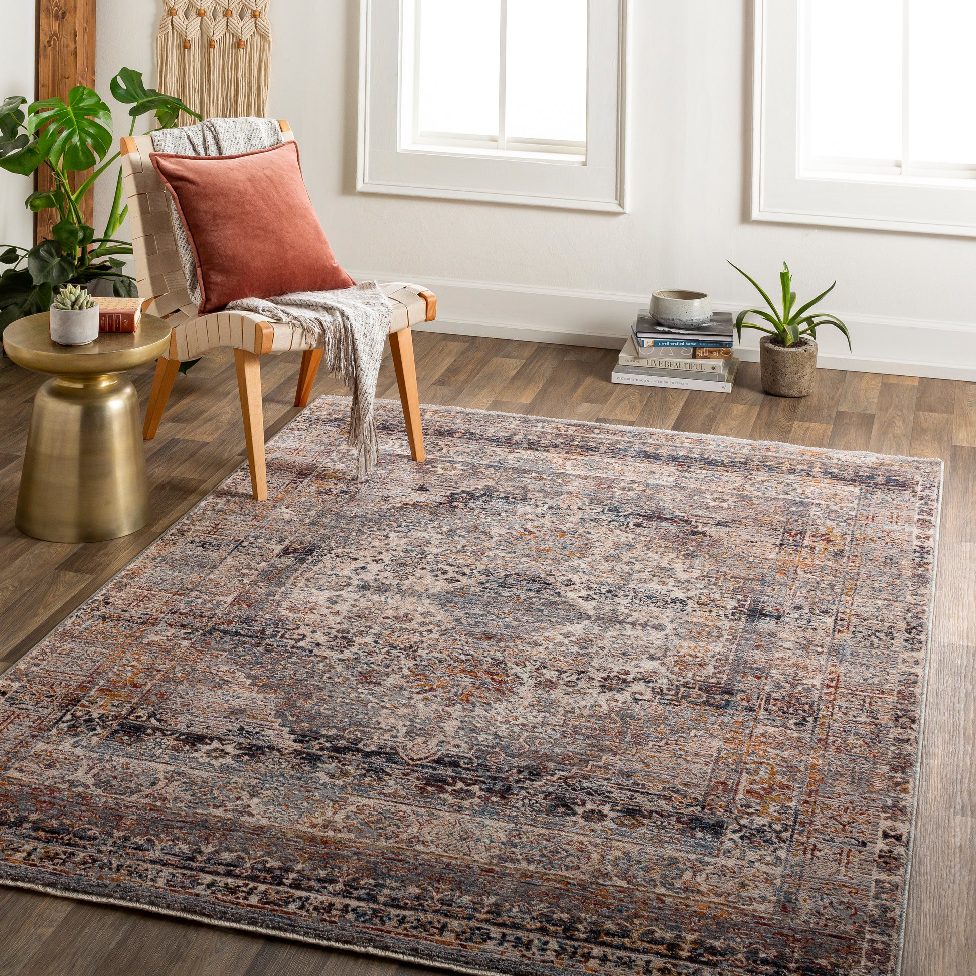 Surya Arya Rya-2306 Medium Gray, Charcoal Area Rug