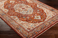 Surya Arya Rya-2307 Dark Red, White Area Rug