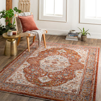 Surya Arya Rya-2307 Dark Red, White Area Rug