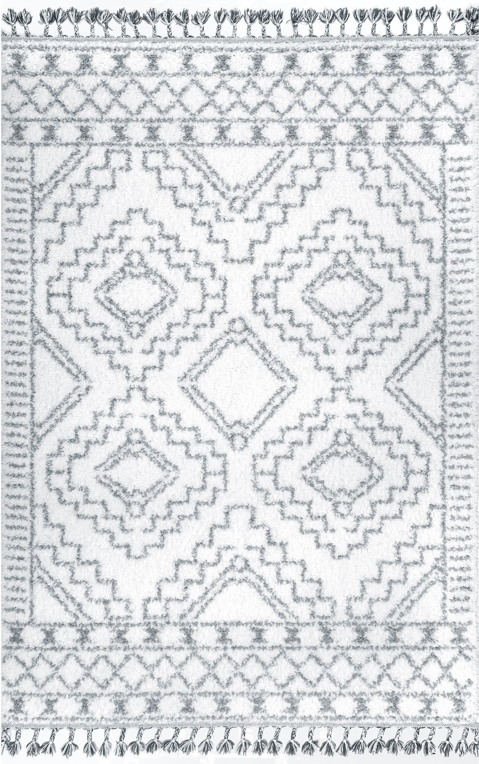 Nuloom Vasiliki Moroccan Nva1836F White Area Rug