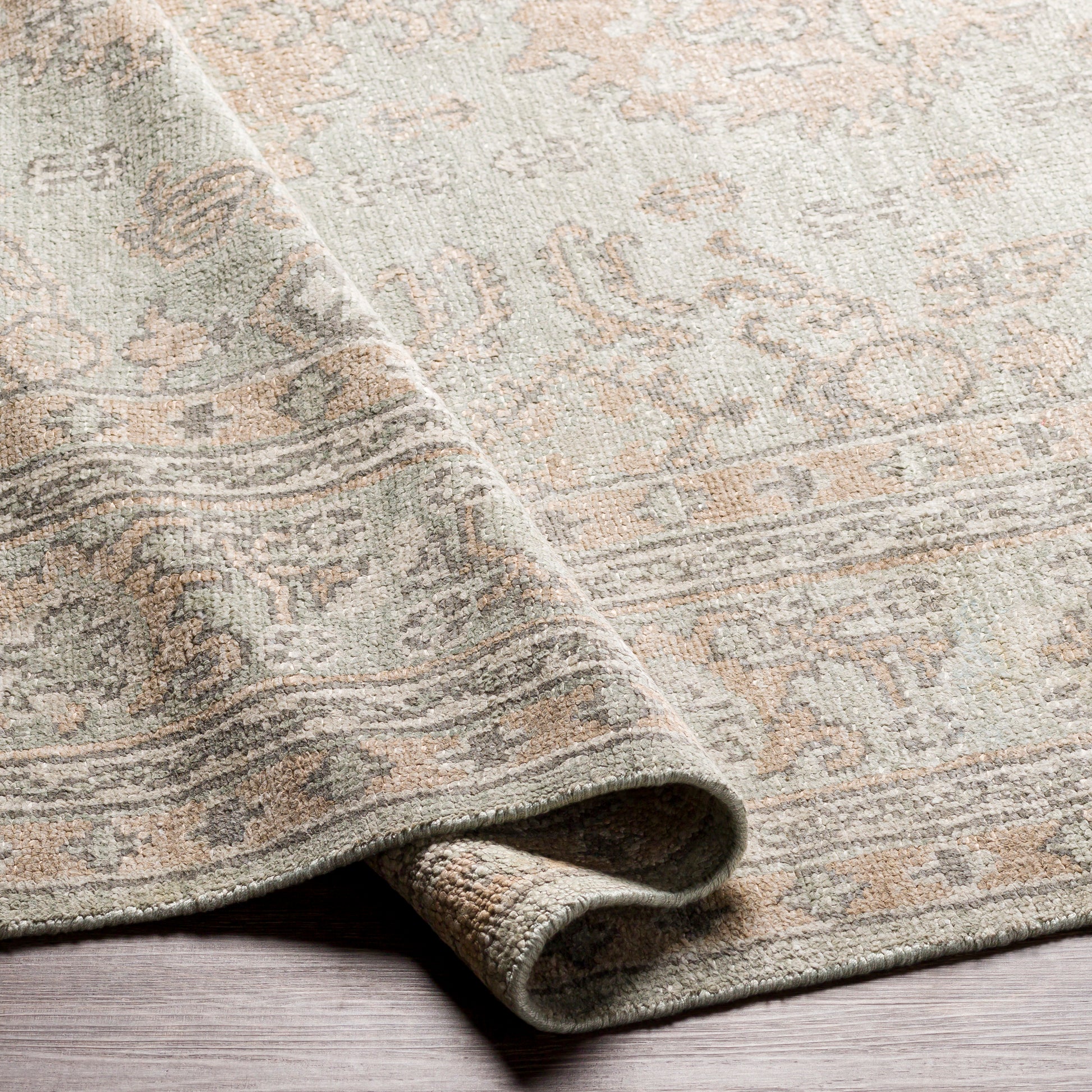 Surya Royal Ryl-2302 Sage, Khaki, Charcoal, Beige Area Rug