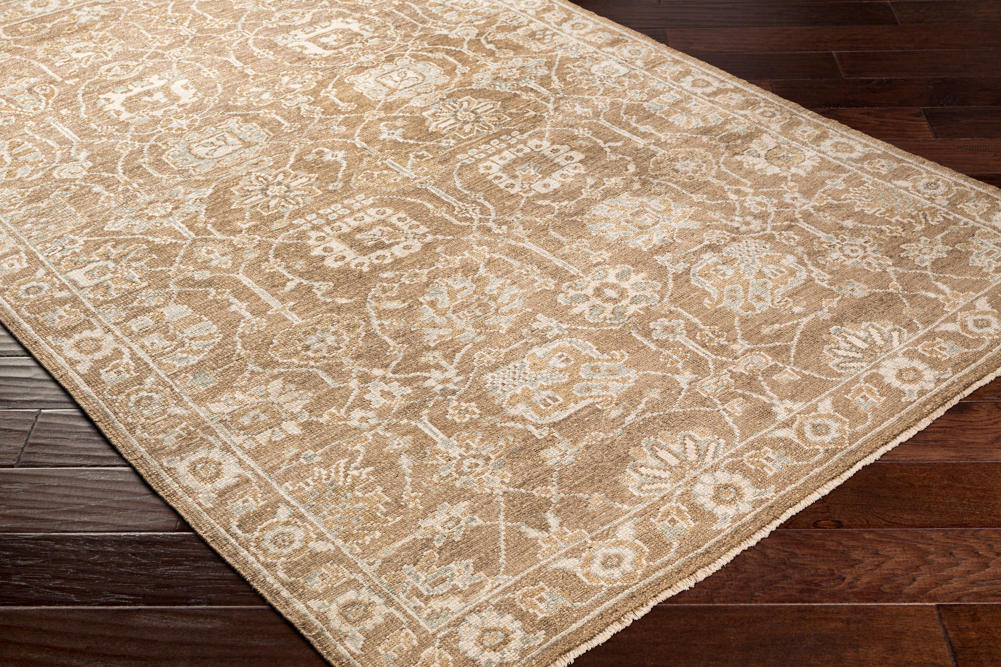 Surya Royal Ryl-2303 Khaki, Beige, Medium Gray, Light Gray Area Rug