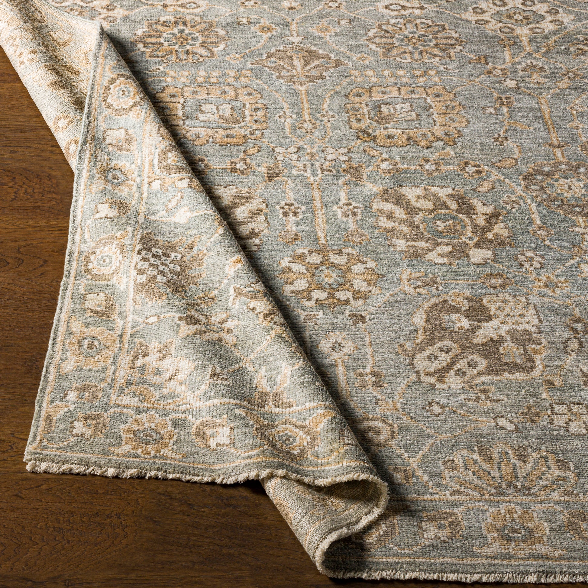 Surya Royal Ryl-2304 Sage, Butter, Khaki, Beige Area Rug