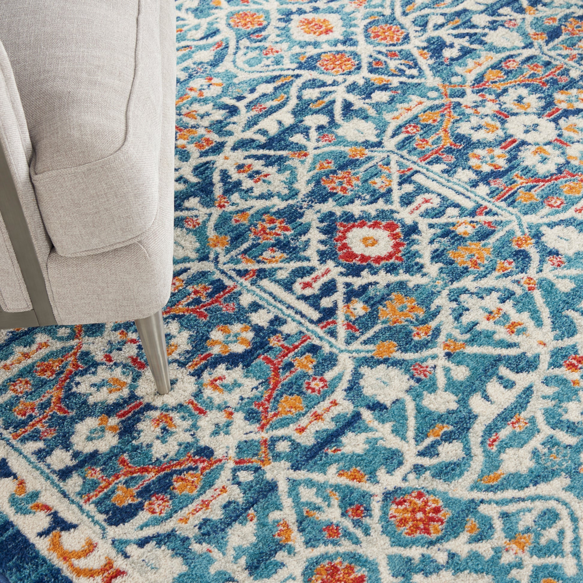 Nourison Passion Psn28 Blue/Multicolor Area Rug