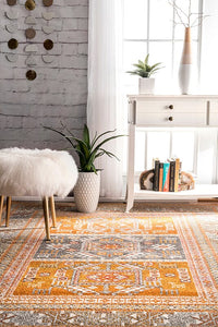 AreaRugs.com Nakra Omth89T Yellow Area Rug