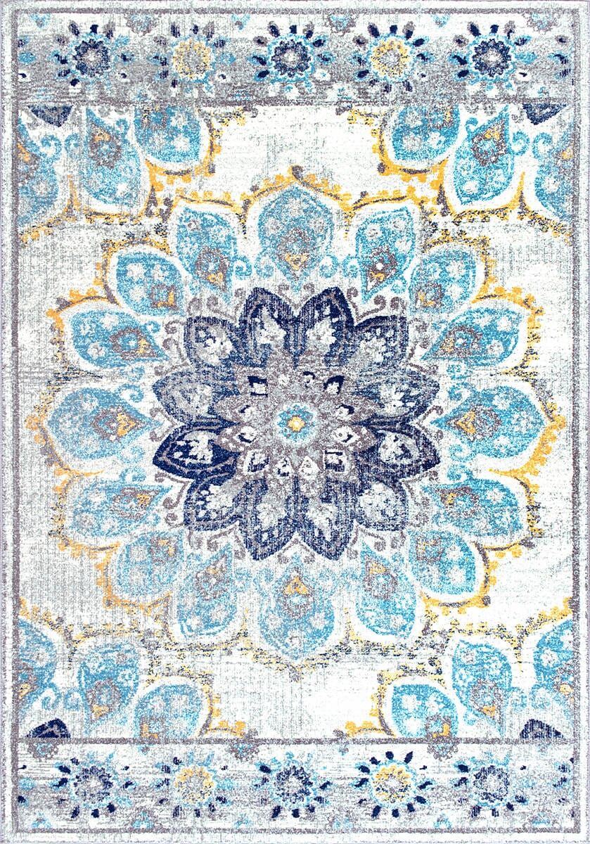 AreaRugs.com Nakra Omth15N Blue Area Rug