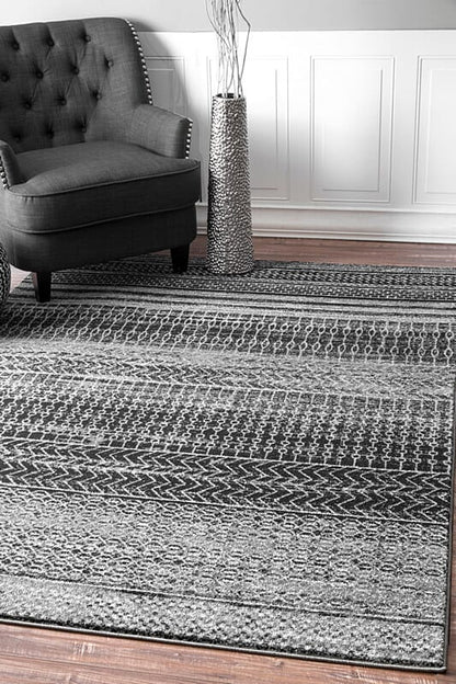 AreaRugs.com Nakra Omth01I Dark Grey Area Rug