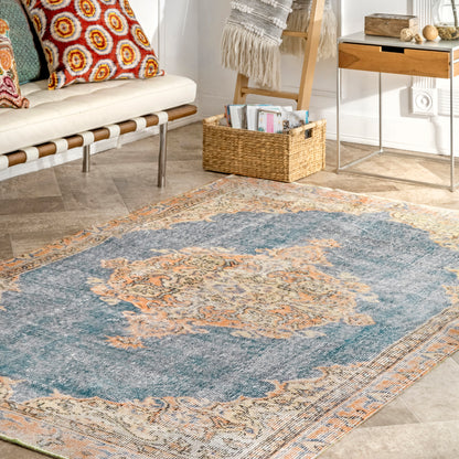 Nuloom Tatiana Snowflake Token Nta2614A Orange Area Rug