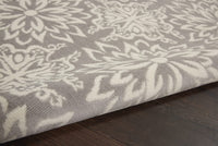 Nourison Jubilant Jub06 Ivory / Grey Damask Area Rug