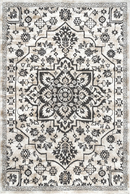 Nuloom Cassy Floral Nca2967A Gray Area Rug