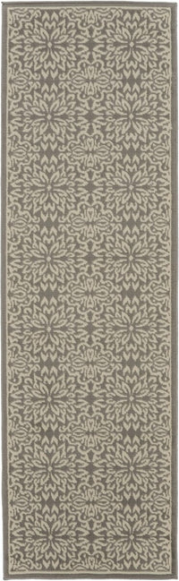 Nourison Jubilant Jub06 Ivory / Grey Damask Area Rug