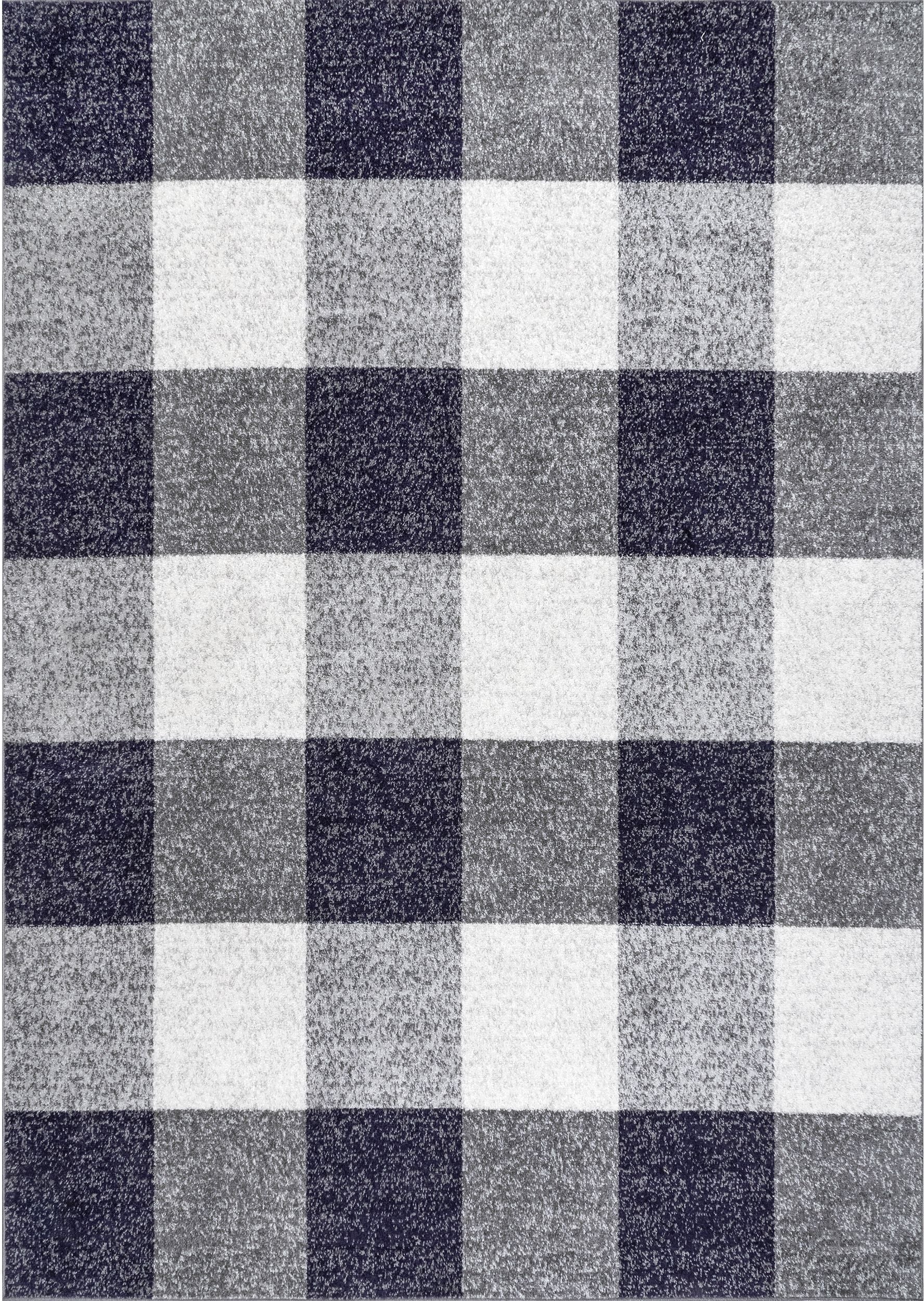 Nuloom Aisha Buffalo Plaid Nai1516B Navy Area Rug