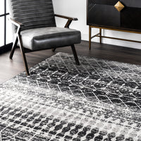 Nuloom Moroccan Blythe Nmo3123A Black Area Rug