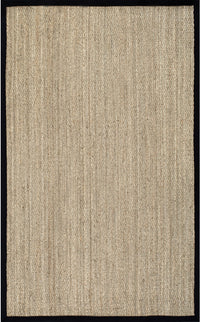 Nuloom Elijah Farmhouse Seagrass Nel1573B Black Area Rug