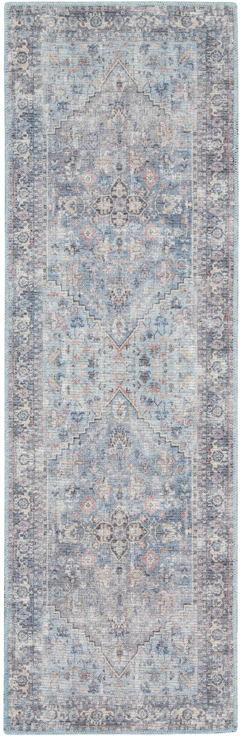 Nourison Nicole Curtis Series 1 Sr104 Light Grey/Blue Area Rug