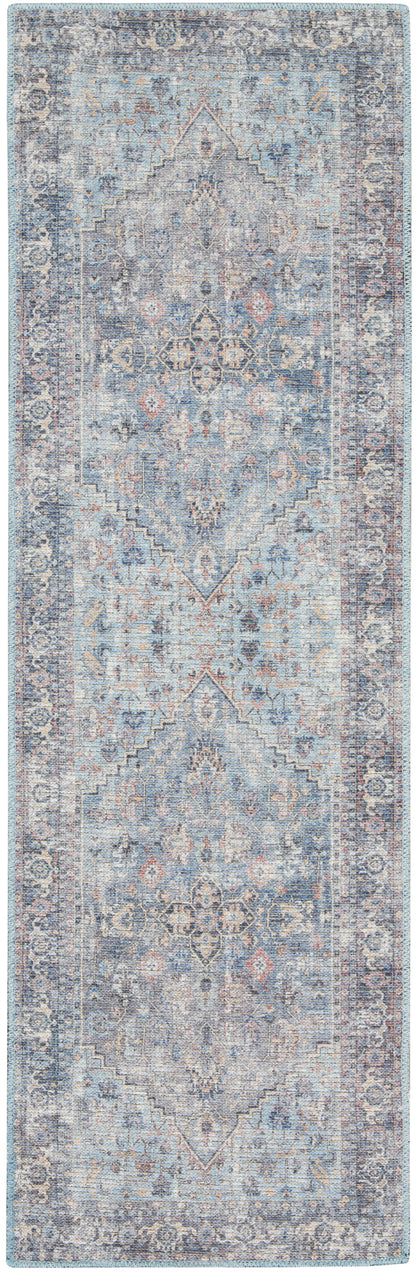 Nourison Nicole Curtis Series 1 Sr104 Light Grey/Blue Area Rug