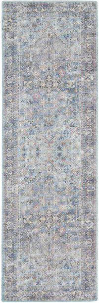 Nourison Nicole Curtis Series 1 Sr104 Light Grey/Blue Area Rug