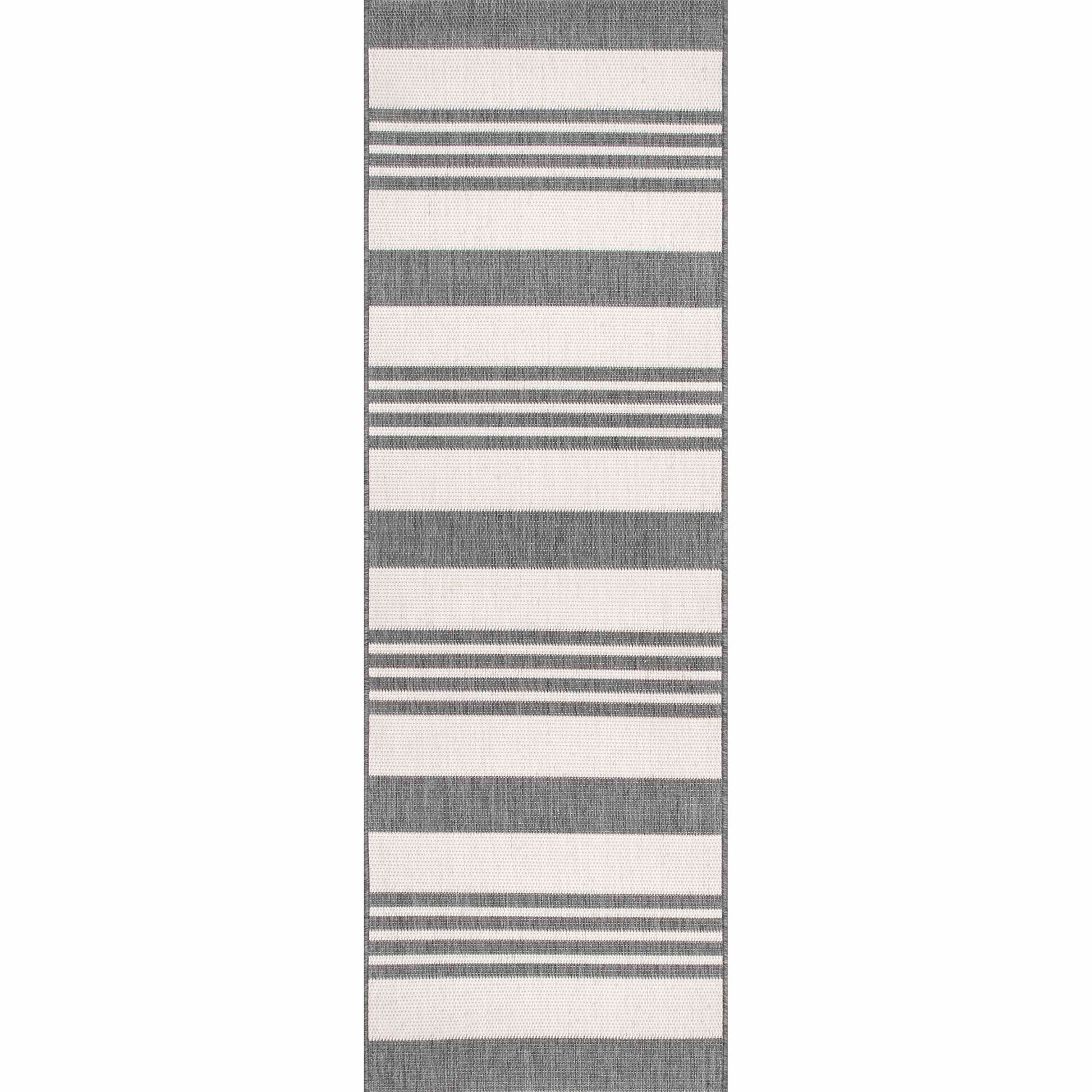 Nuloom Robin Multi Stripe Nro2866C Light Gray Area Rug