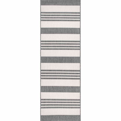 Nuloom Robin Multi Stripe Nro2866C Light Gray Area Rug