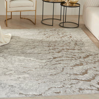 Nourison Metallic Mtl02 Grey Mocha Area Rug