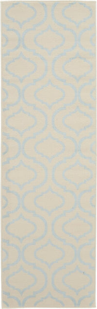 Nourison Jubilant Jub19 Ivory / Blue Geometric Area Rug