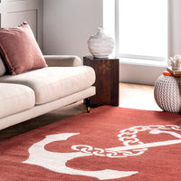 Nuloom Set Sail Nse2750D Rust Area Rug