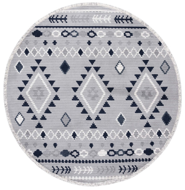 Safavieh Marrakesh Mrk606G Grey/Navy Rug.