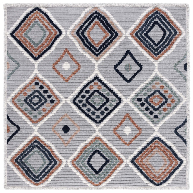 Safavieh Marrakesh Mrk608G Grey/Blue Rust Rug.