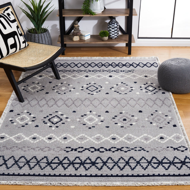Safavieh Marrakesh Mrk612F Grey/Navy Rug.