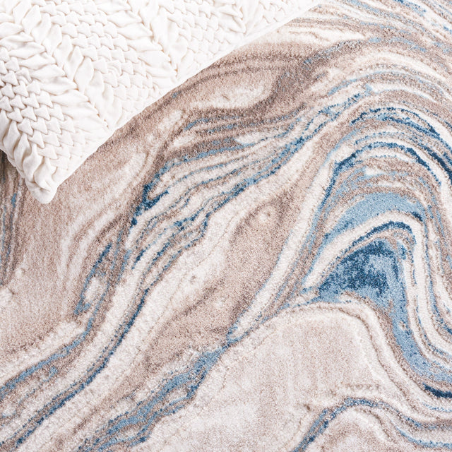 Safavieh Meadow Mdw564M Beige/Blue Rug.