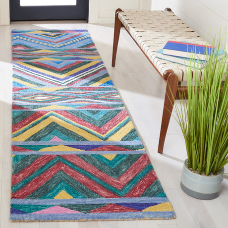 Safavieh Metro Met251Q Red/Blue Rug.