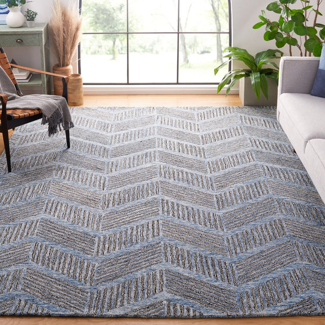 Safavieh Metro Met453M Blue/Black Rug.