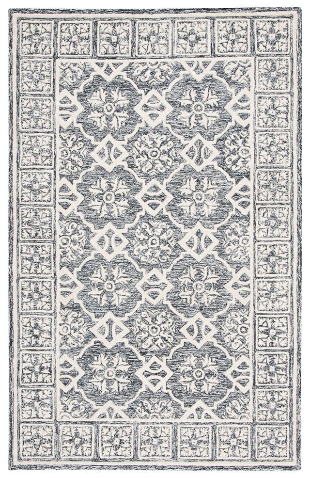 Safavieh Metro Met851Z Black/Ivory Rug.