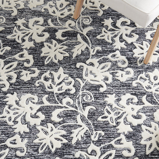 Safavieh Metro Met853Z Black/Ivory Rug.