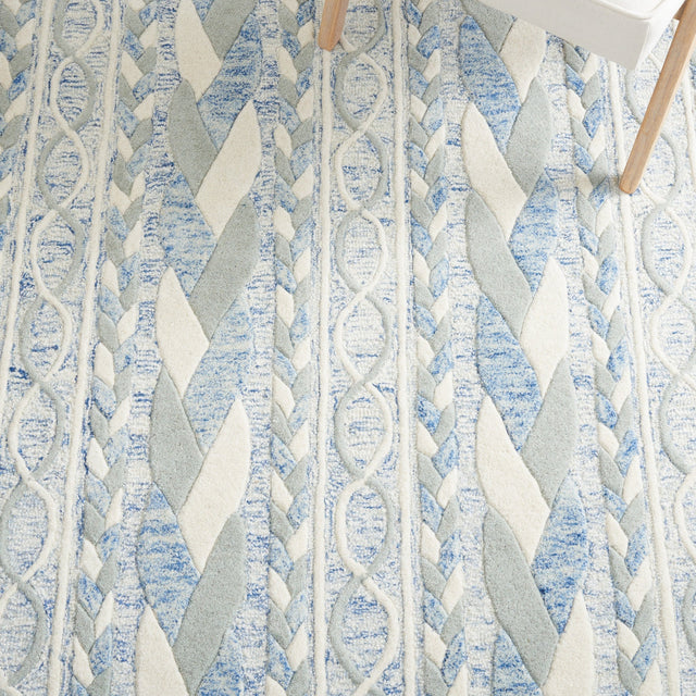 Safavieh Metro Met863M Blue/Ivory Rug.