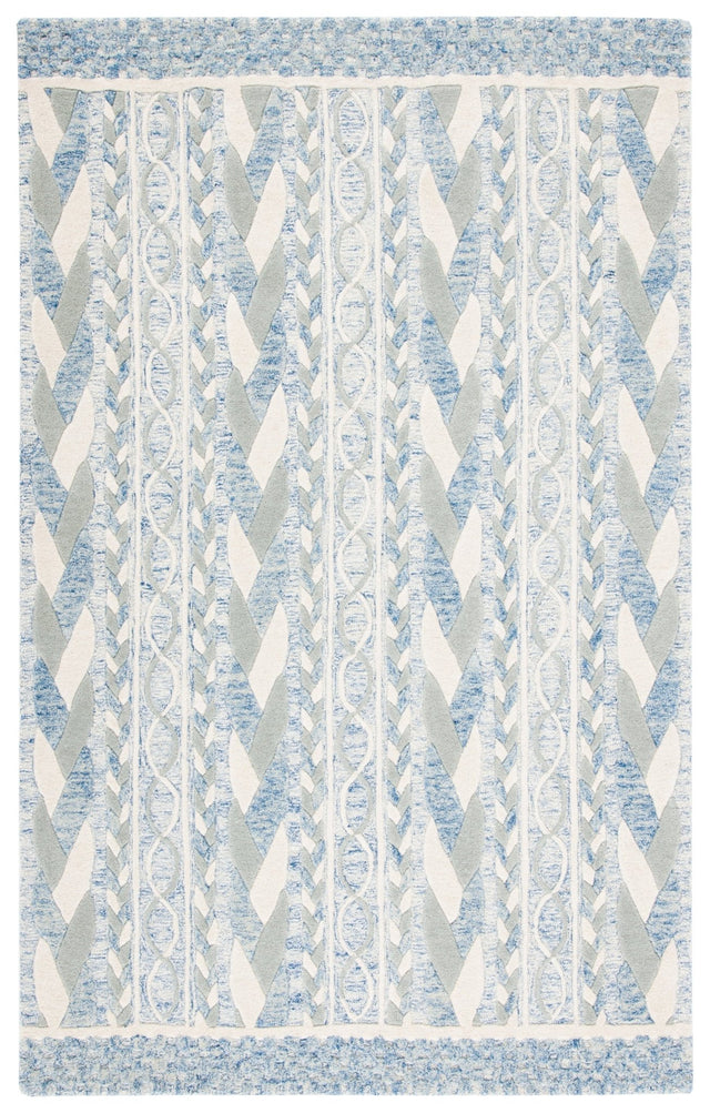 Safavieh Metro Met863M Blue/Ivory Rug.