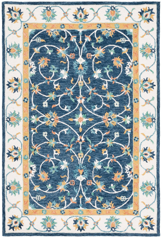 Safavieh Micro Loop Mlp385M Blue/Ivory Rug.