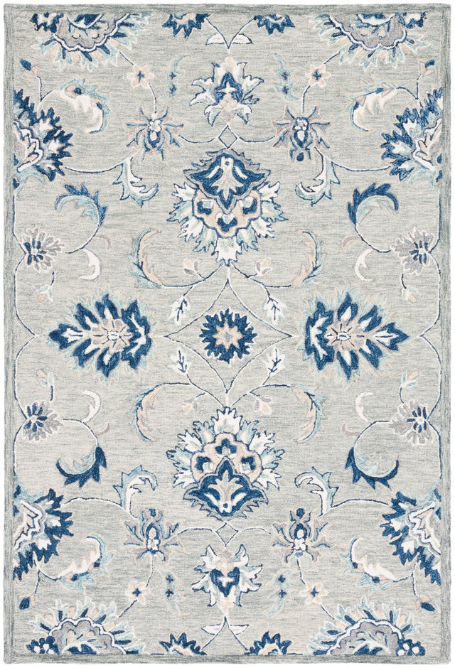 Safavieh Micro Loop Mlp387F Grey/Blue Rug.