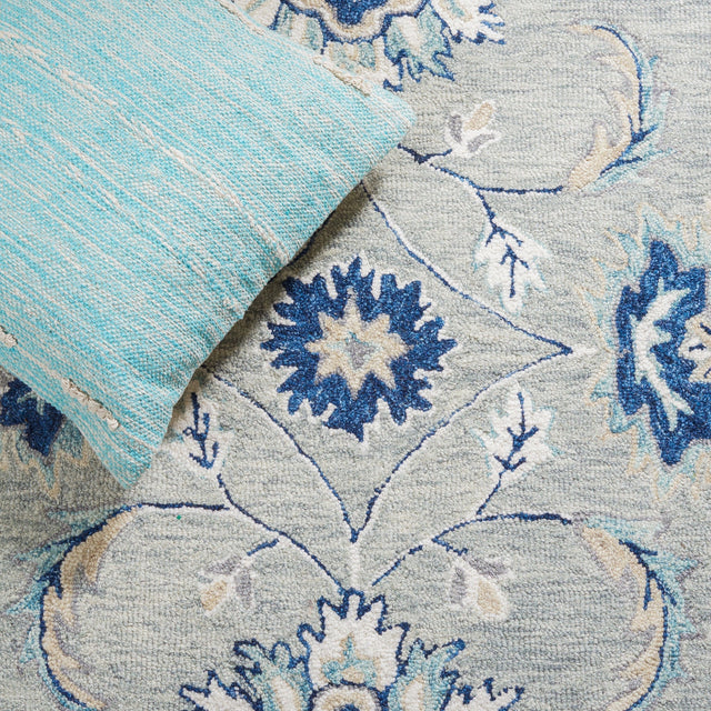 Safavieh Micro Loop Mlp387F Grey/Blue Rug.