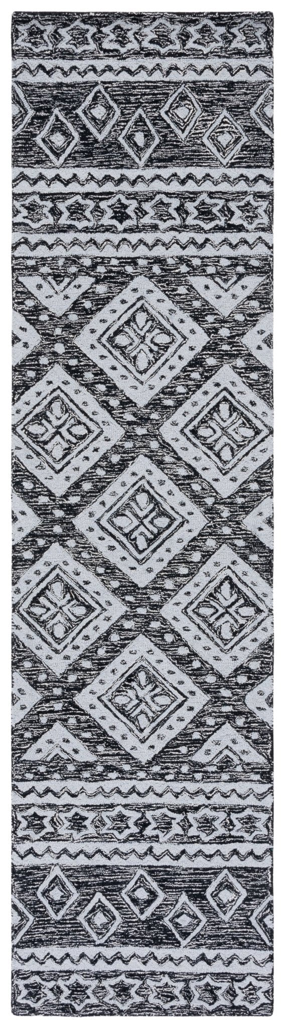Safavieh Micro Loop Mlp501H Black/Grey Rug.
