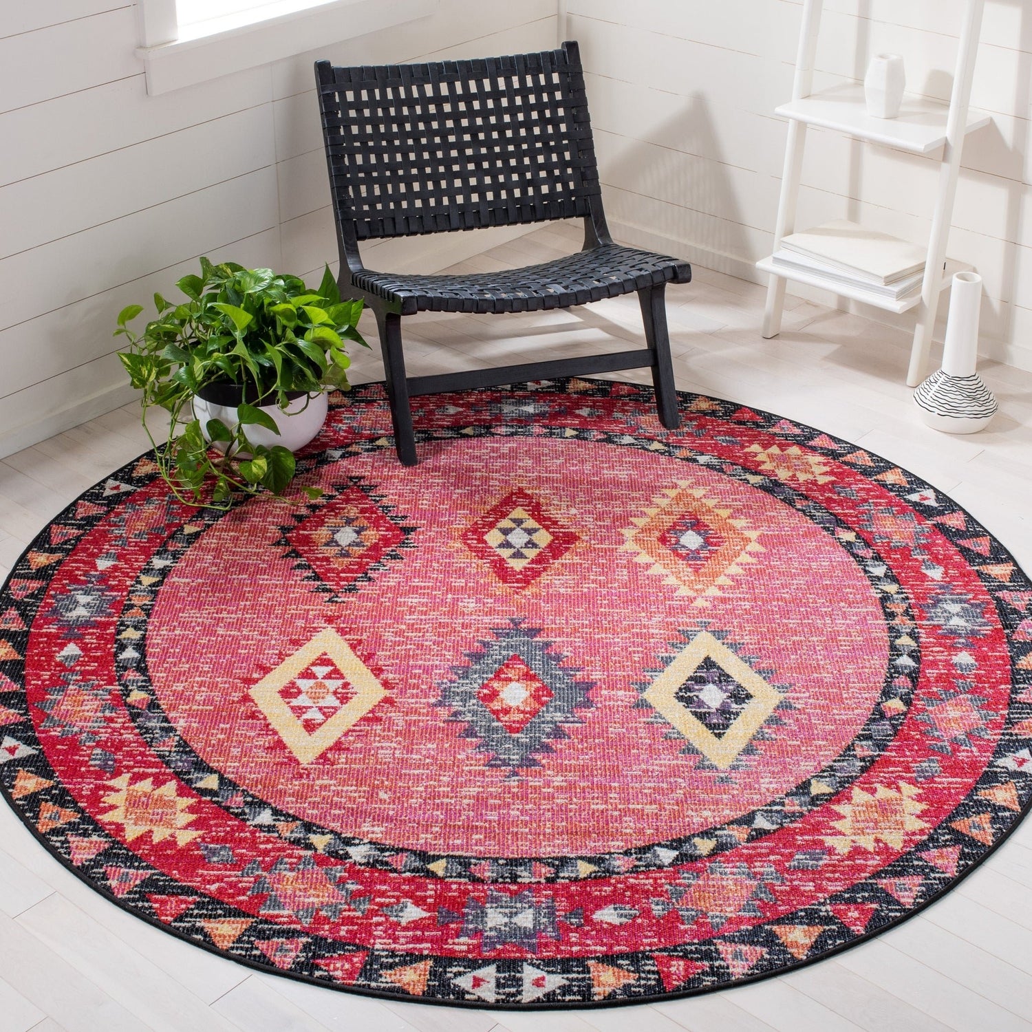 Safavieh Montage Mtg201U Pink/Black Rug.