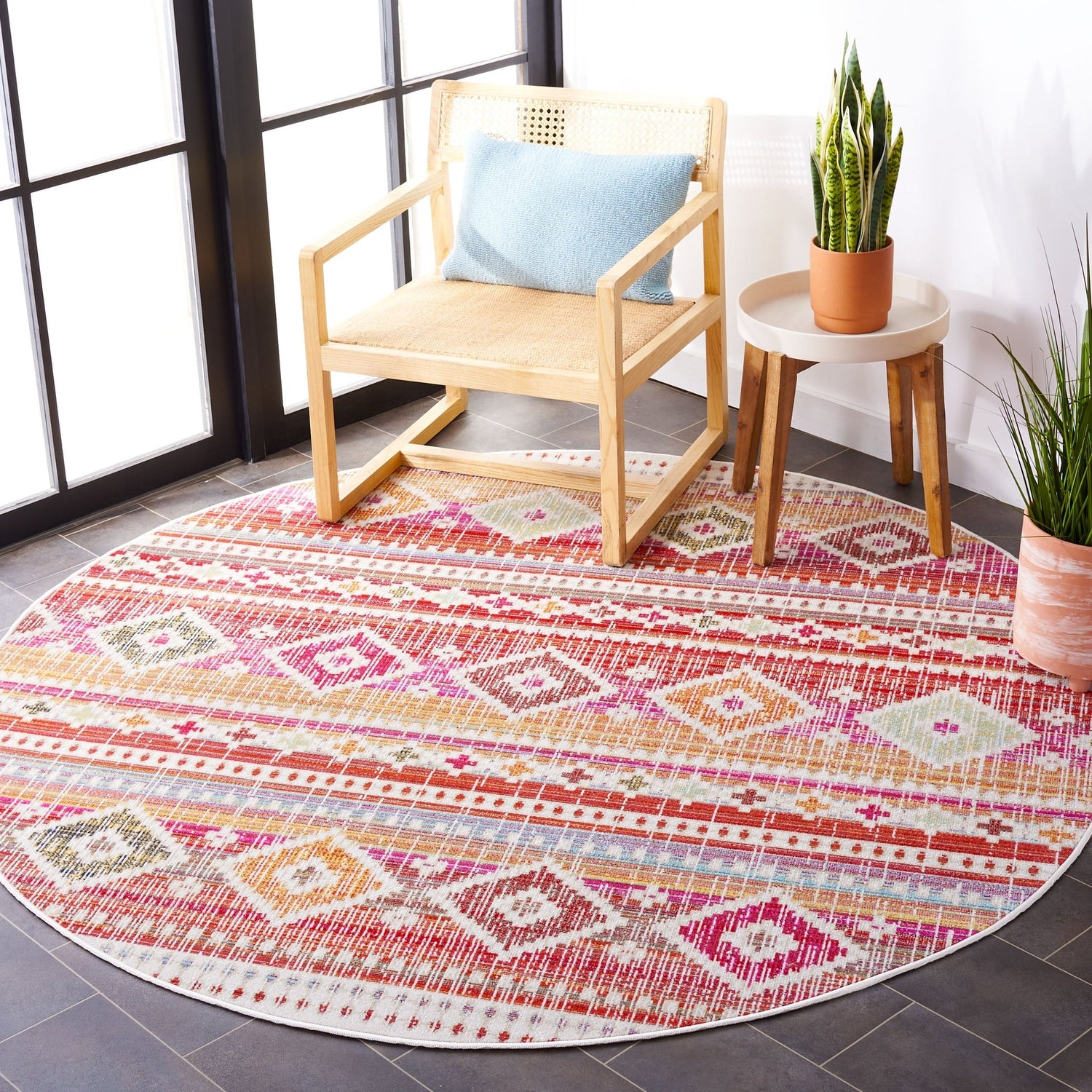 Safavieh Montage Mtg271Q Red/Fuchsia Rug.