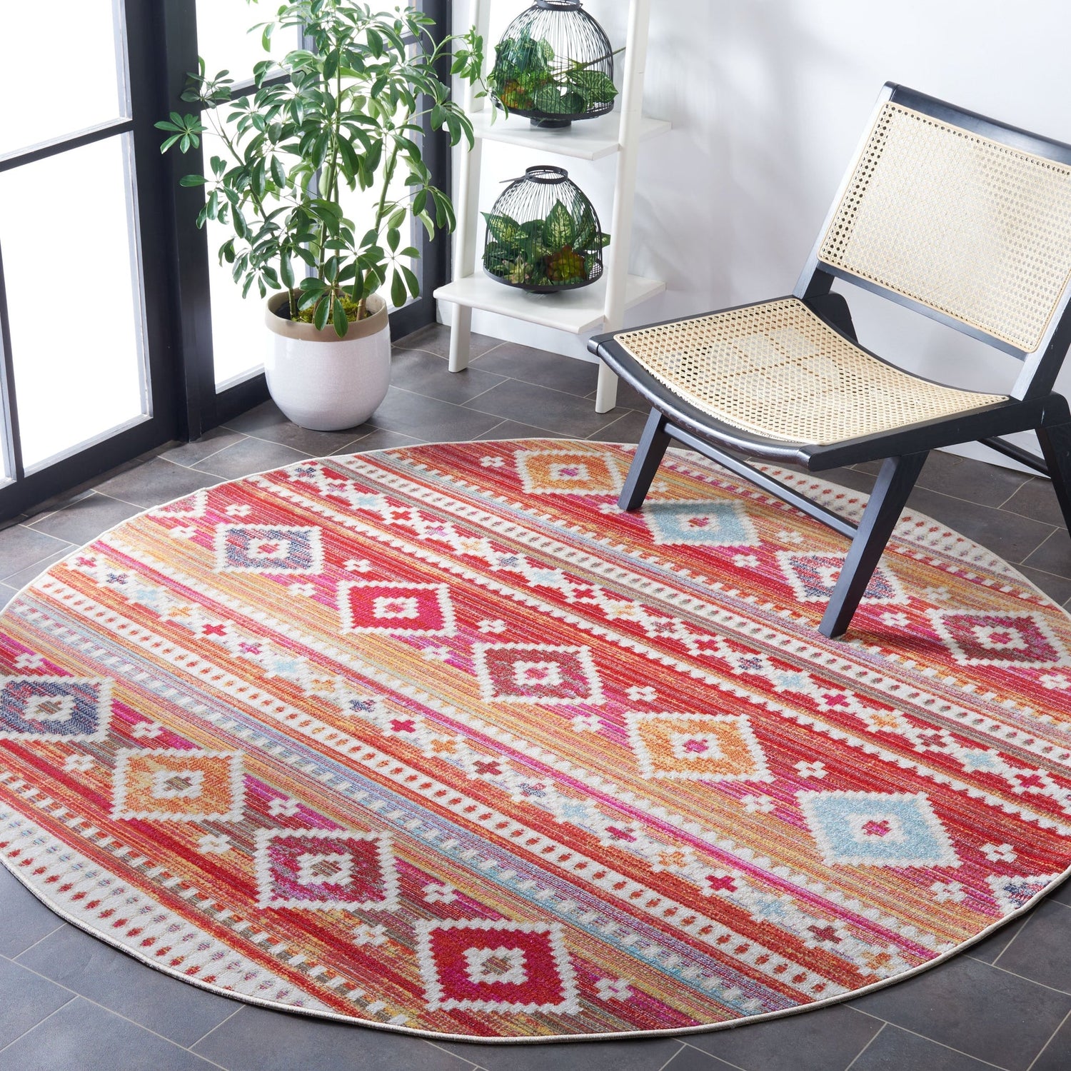 Safavieh Montage Mtg272Q Red/Fuchsia Rug.