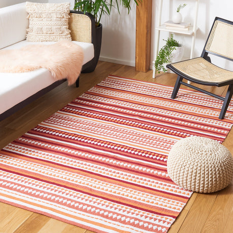 Safavieh Montauk Mtk451P Orange/Ivory Rug.