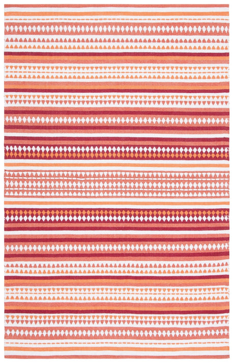 Safavieh Montauk Mtk451P Orange/Ivory Rug.