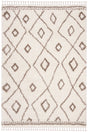 Safavieh Moroccan Fringe Shag Mfg333B Ivory/Beige Rug.