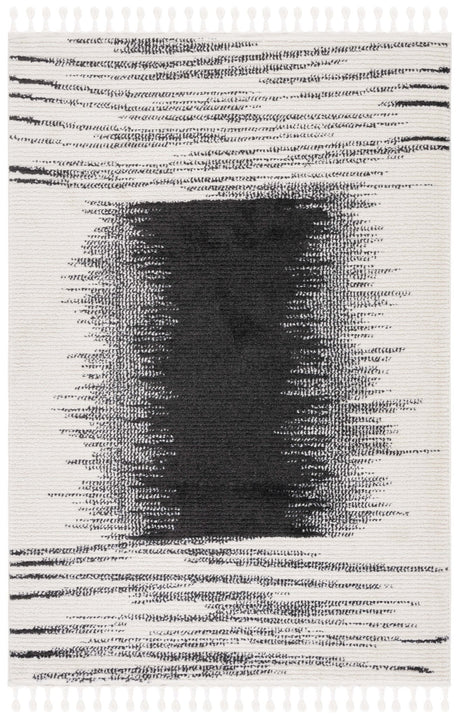 Safavieh Moroccan Tassel Mrt107A Ivory/Black Rug.
