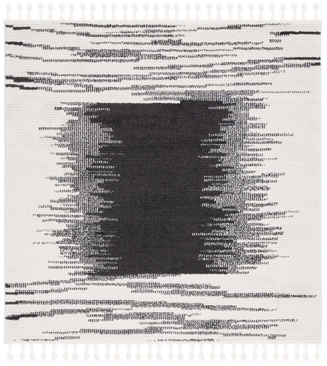 Safavieh Moroccan Tassel Mrt107A Ivory/Black Rug.